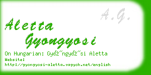 aletta gyongyosi business card